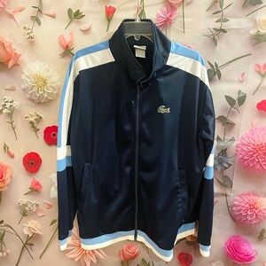 Lacoste Men’s Blue Logo Sport Track Zip-up Jacket